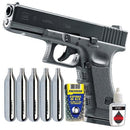 Pistola Airgun Glock 17 Gen4 Co2 4,5mm Blowback Metal Coldre