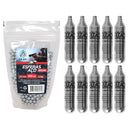 10 Cilindro de Co2 + 1000 Esfera Aço