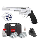 Revólver de Co2 KLI Titan S 6″ Cromado QGK Full Metal 6mm Super Kit